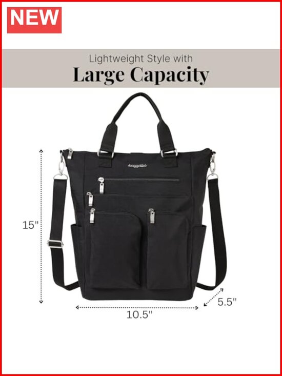 Convertible 3-in-1 Tote Backpack RFID Blocking Nylon Travel Purse main image 5